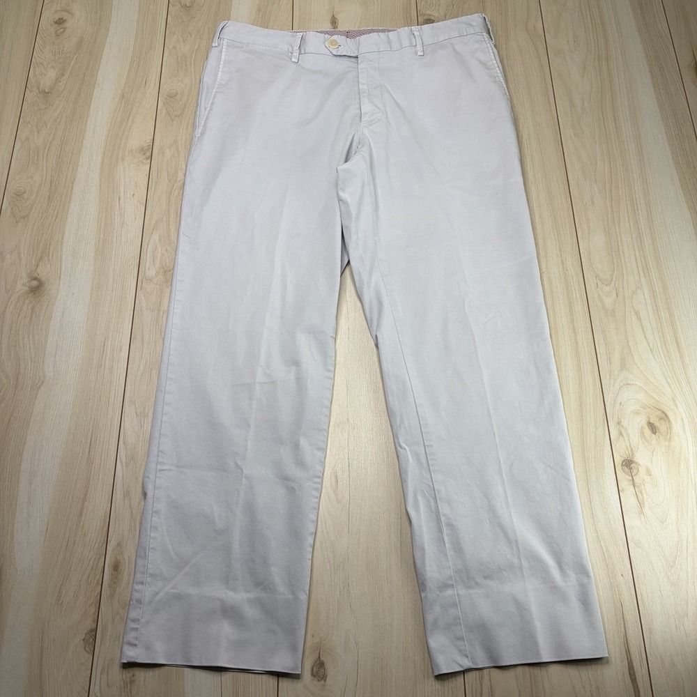 Isaia Napoli Stretch Chino Dress Pants Sky Blue Mens Size 52R US 34x28
